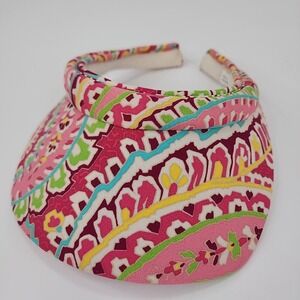 Vera Bradley Sun Visor Pink Floral Hat Tennis Pickleball Golf Gym Women's